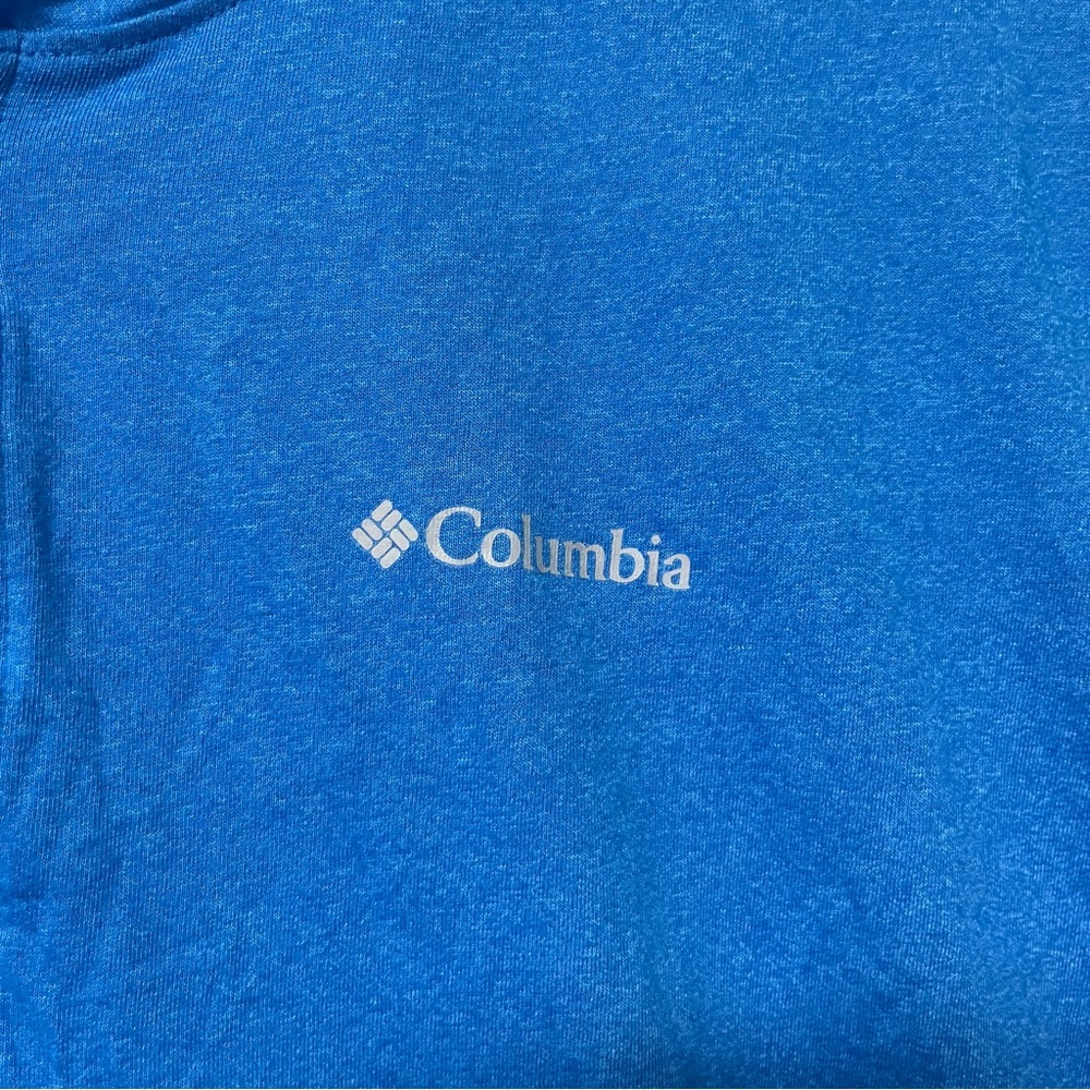 Mens Columbia Short Sleeve Tee Shirt Omni Wick Buttons Loghtweight Blend Sz XL - Picture 3 of 6